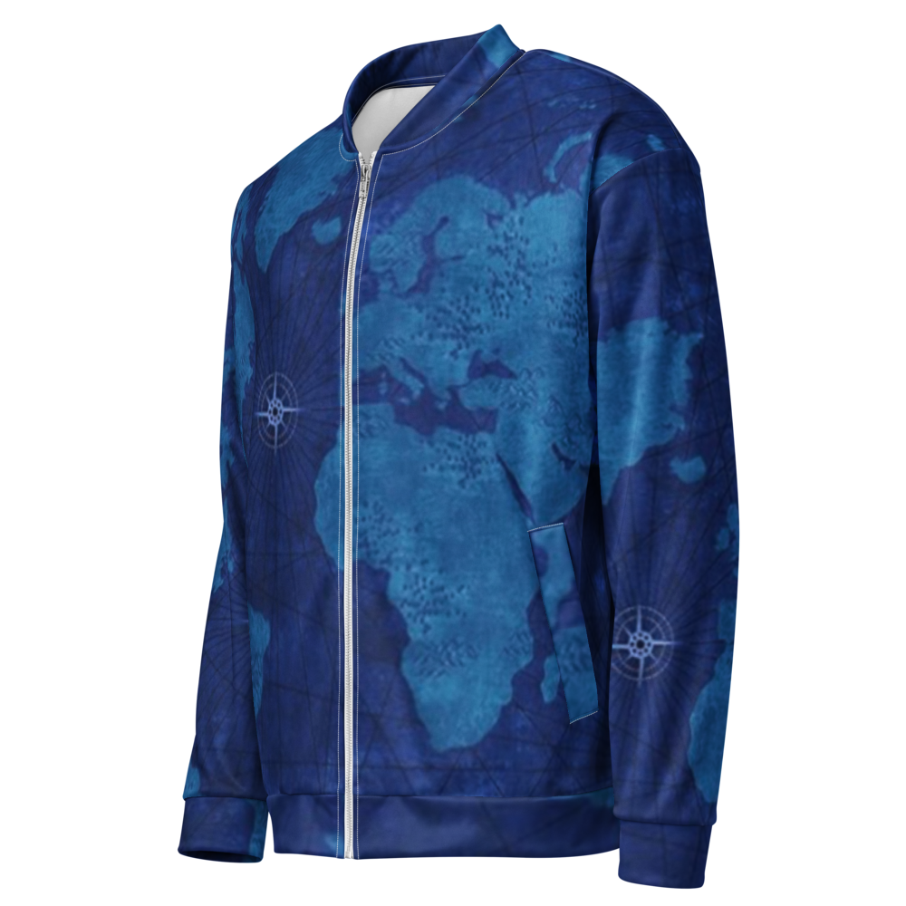 Blue Map Unisex Bomber Jacket