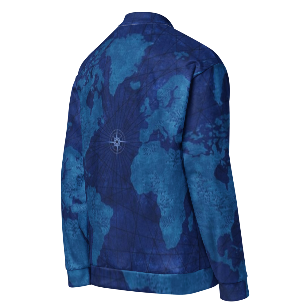 Blue Map Unisex Bomber Jacket