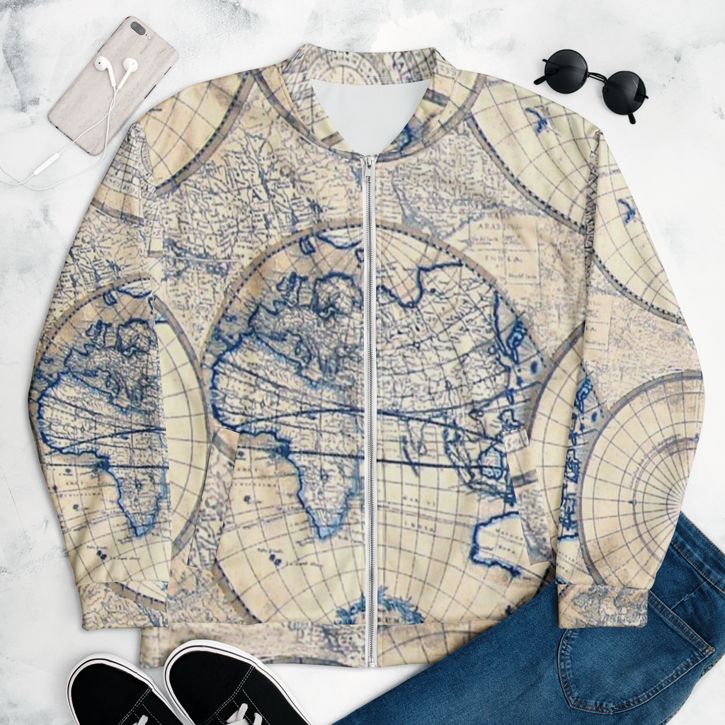 Sand Map Unisex Bomber Jacket