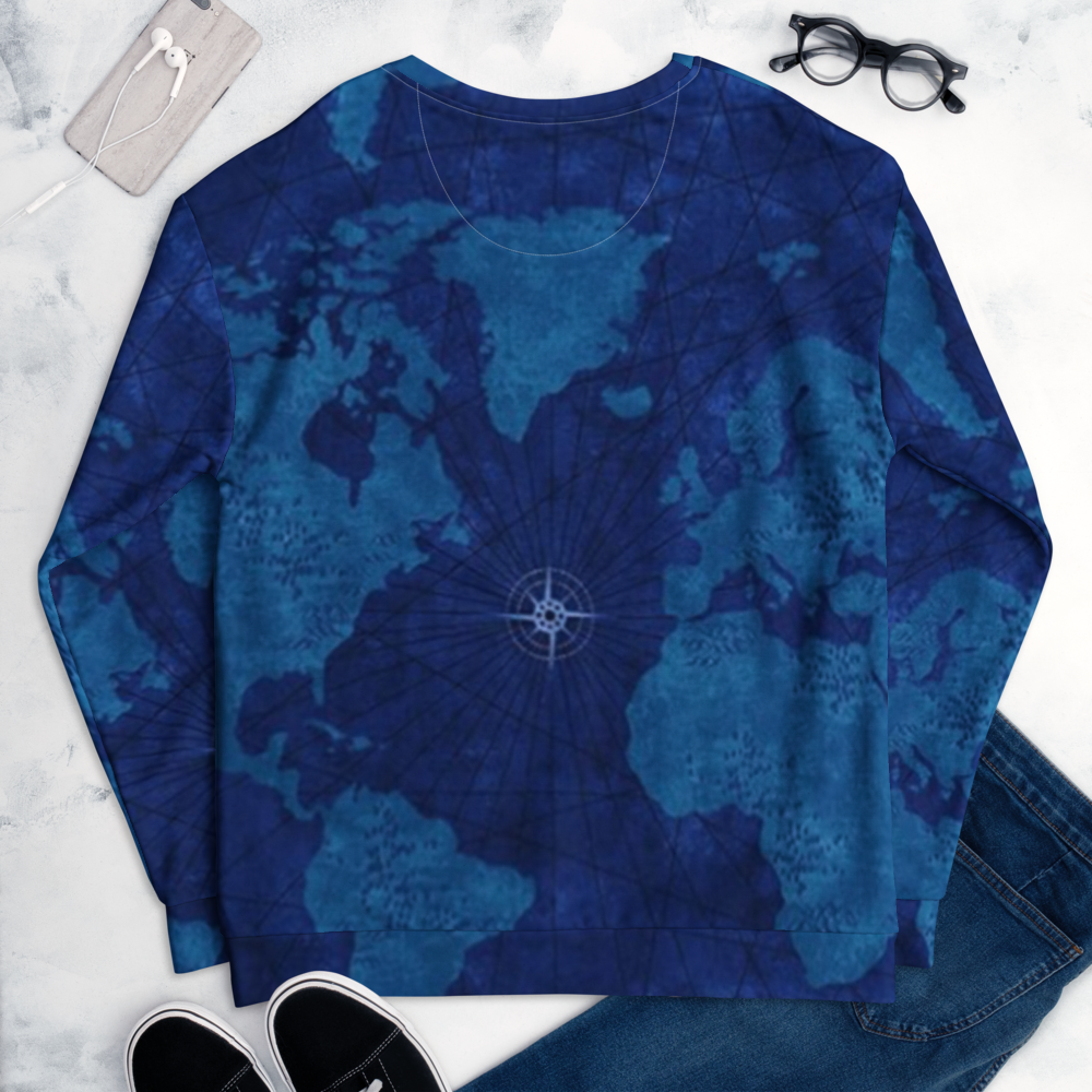 Blue Map Unisex Sweatshirt