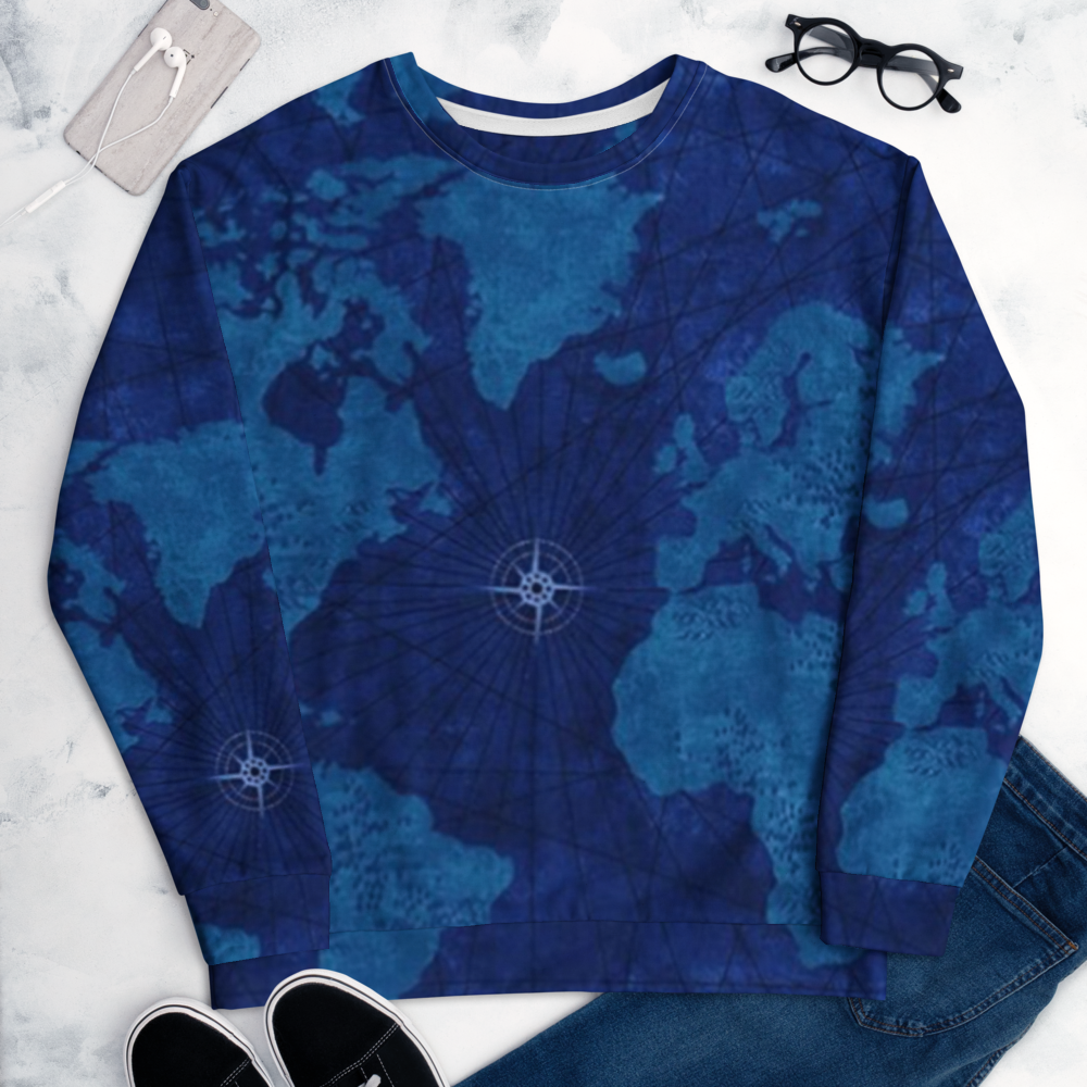 Blue Map Unisex Sweatshirt