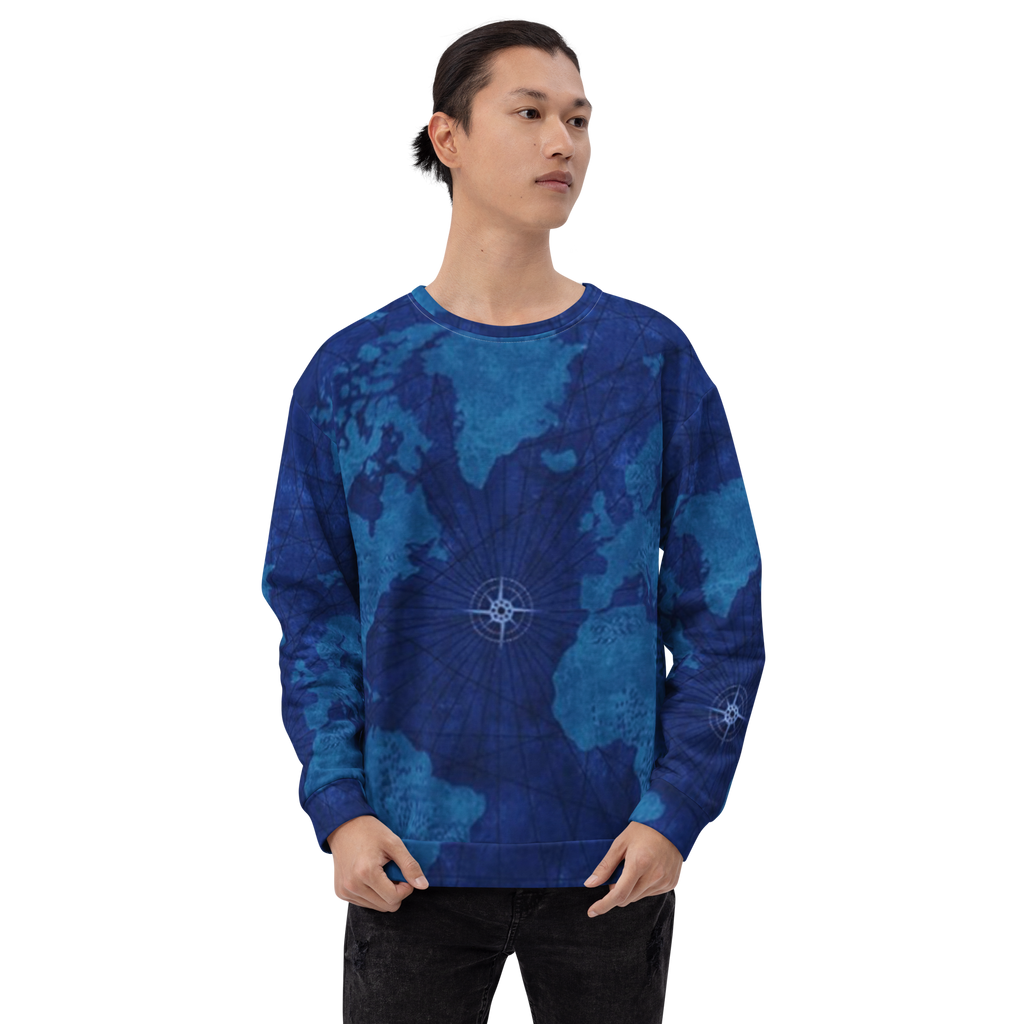 Blue Map Unisex Sweatshirt