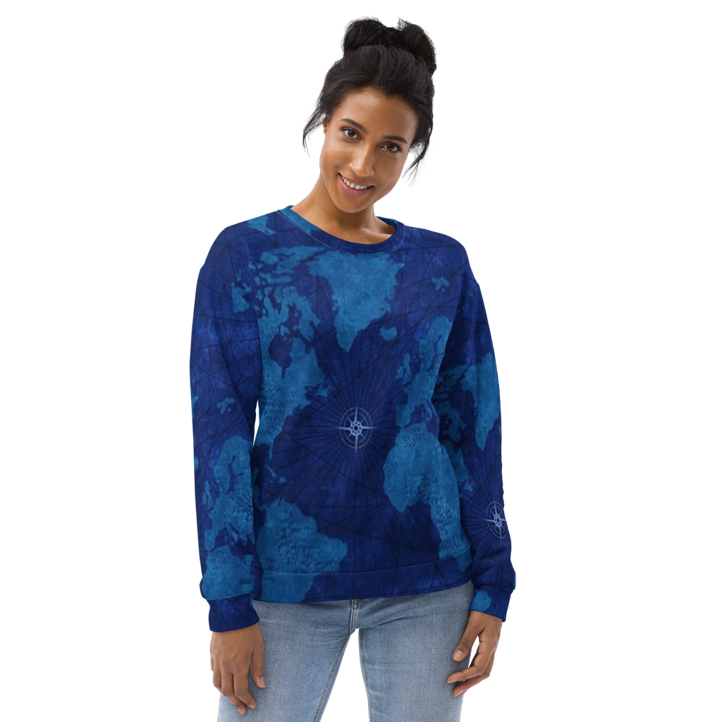 Blue Map Unisex Sweatshirt