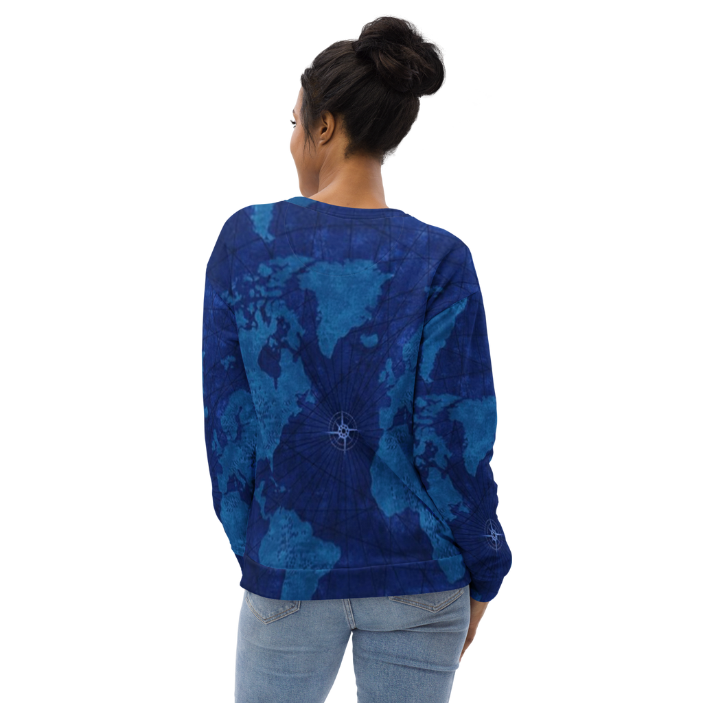 Blue Map Unisex Sweatshirt