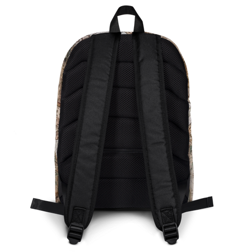 Brown Map Backpack