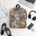 Brown Map Backpack