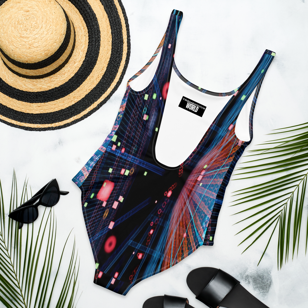 Coded Veil One-Piece Swimsuit