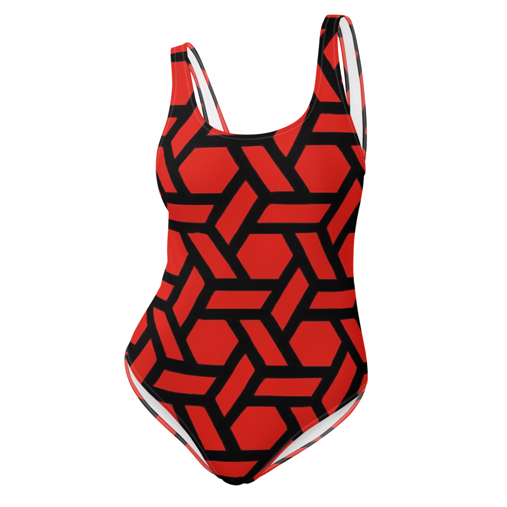 Crimson Hexalink One-Piece Swimsuit