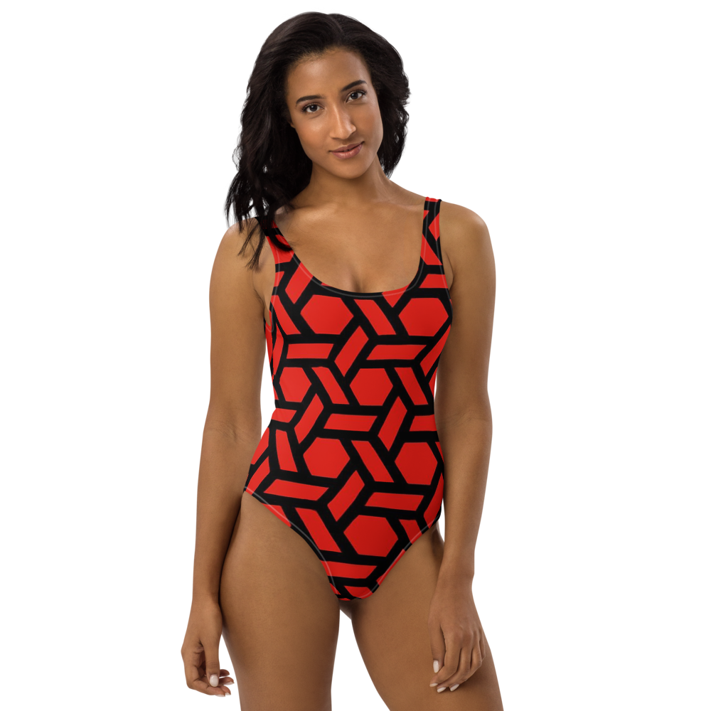Crimson Hexalink One-Piece Swimsuit