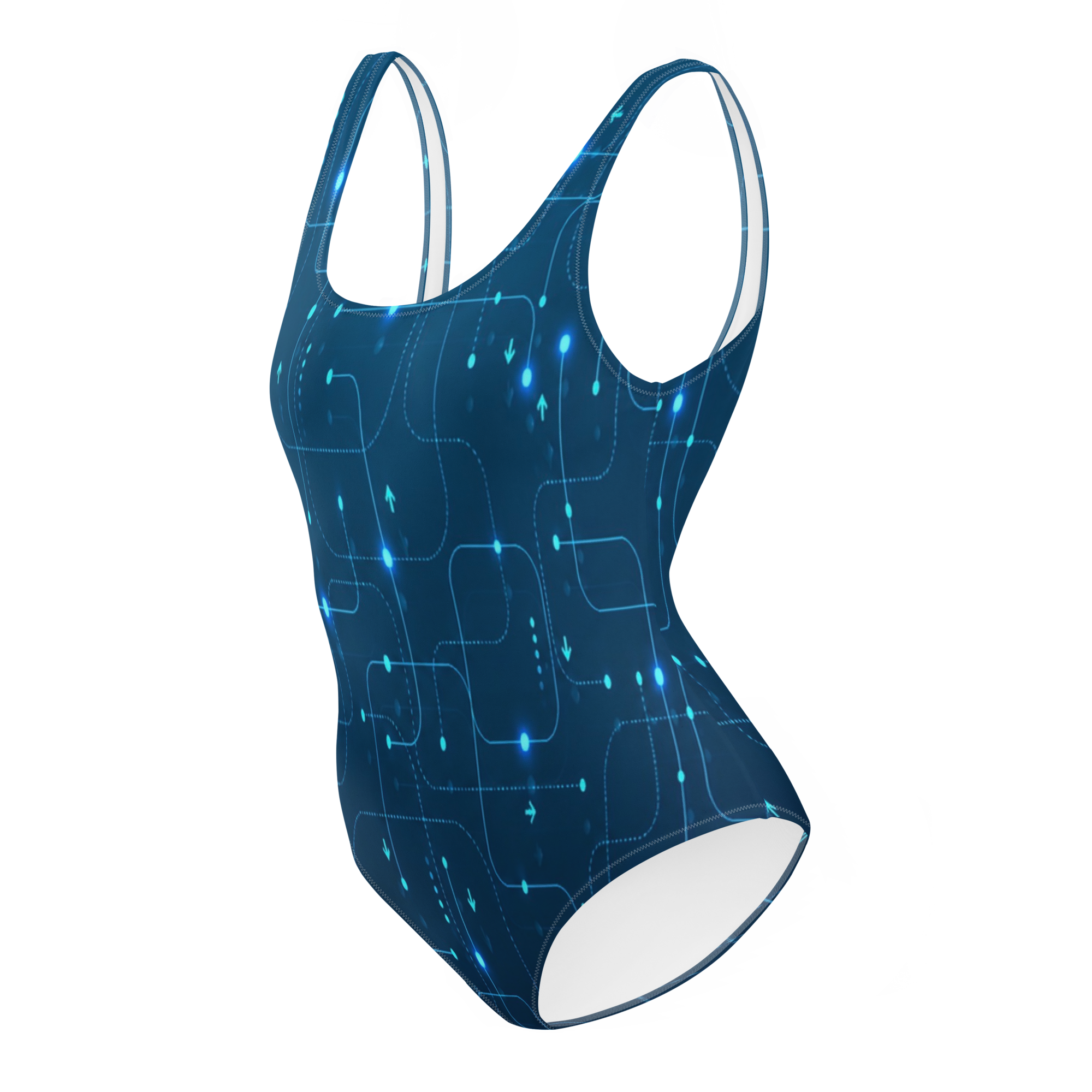Digital Nexus One-Piece Swimsuit