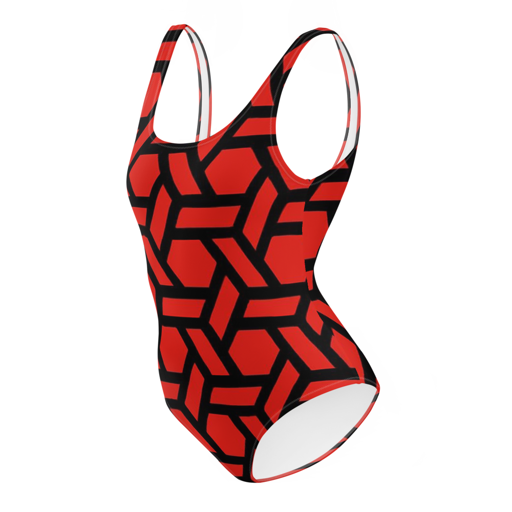 Crimson Hexalink One-Piece Swimsuit
