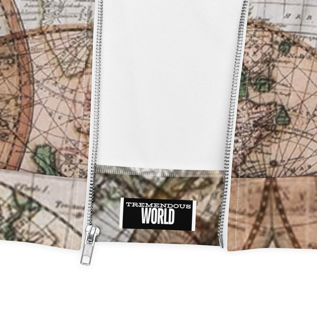 Brown Map Unisex Bomber Jacket