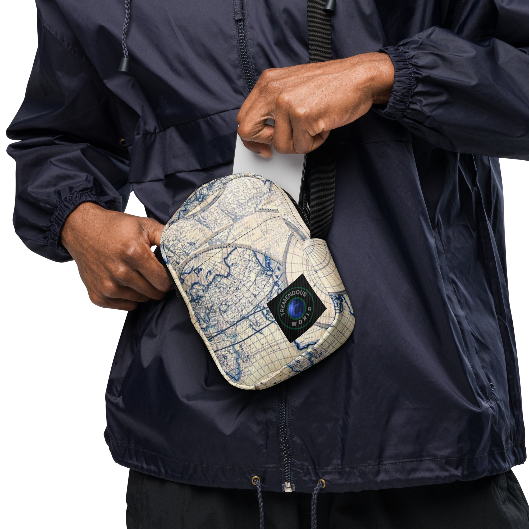 Sand Map Utility Crossbody Bag