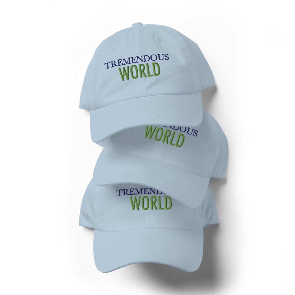 Tremendous World Core Collection Purple & Green Text Hat