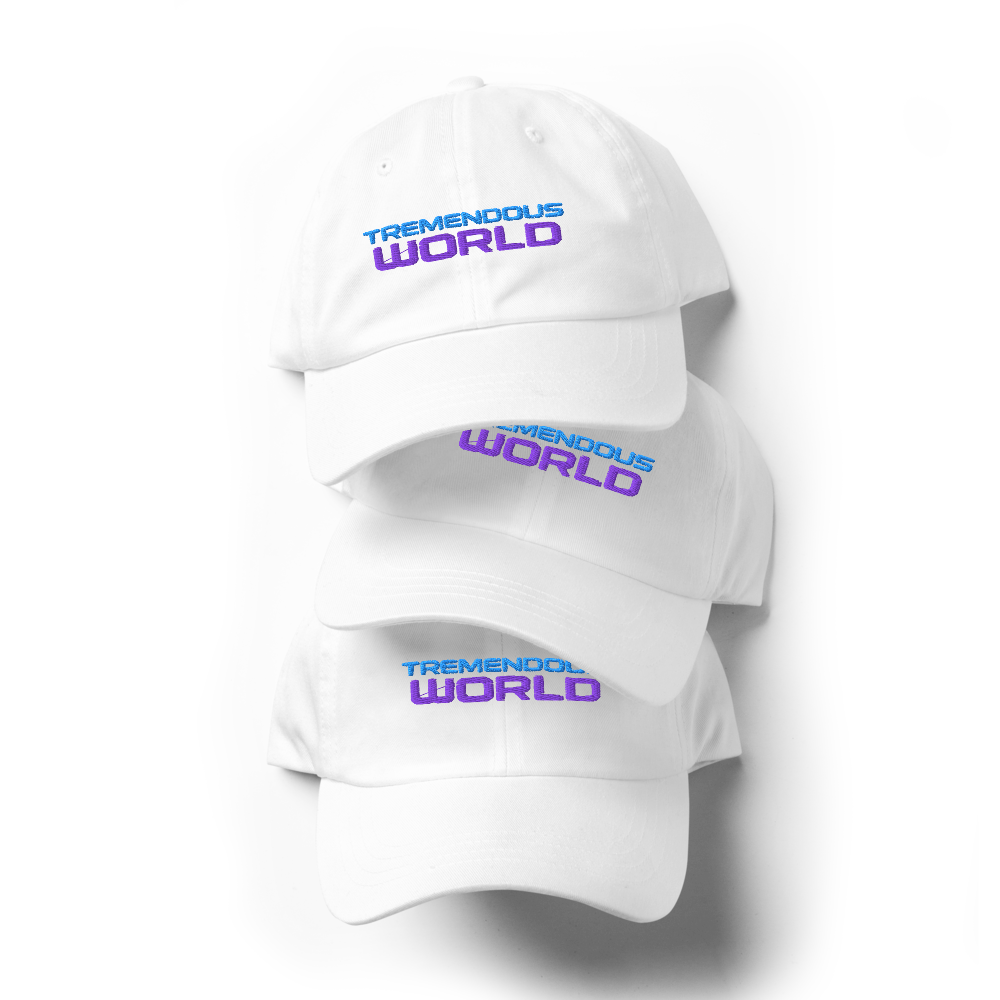 Tremendous World Techno Blue & Purple Text Hat