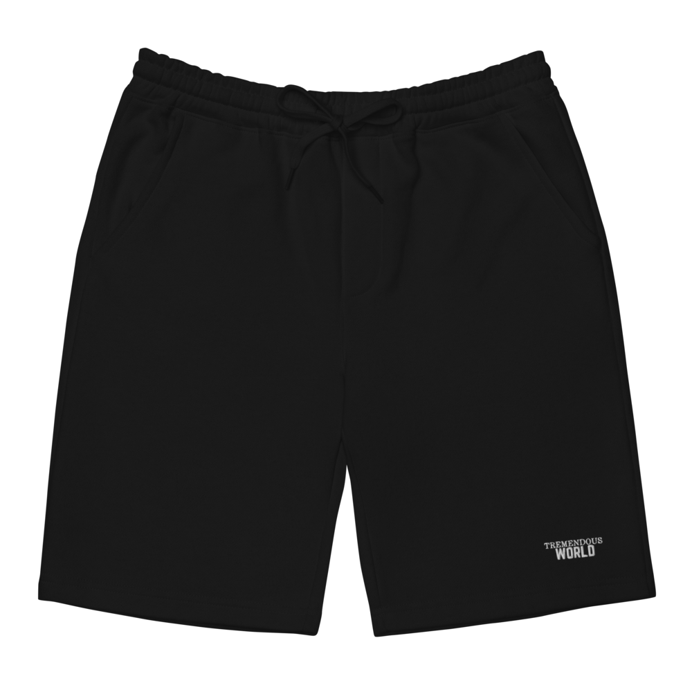 Tremendous World Core Collection Embroidered Text Men's fleece shorts