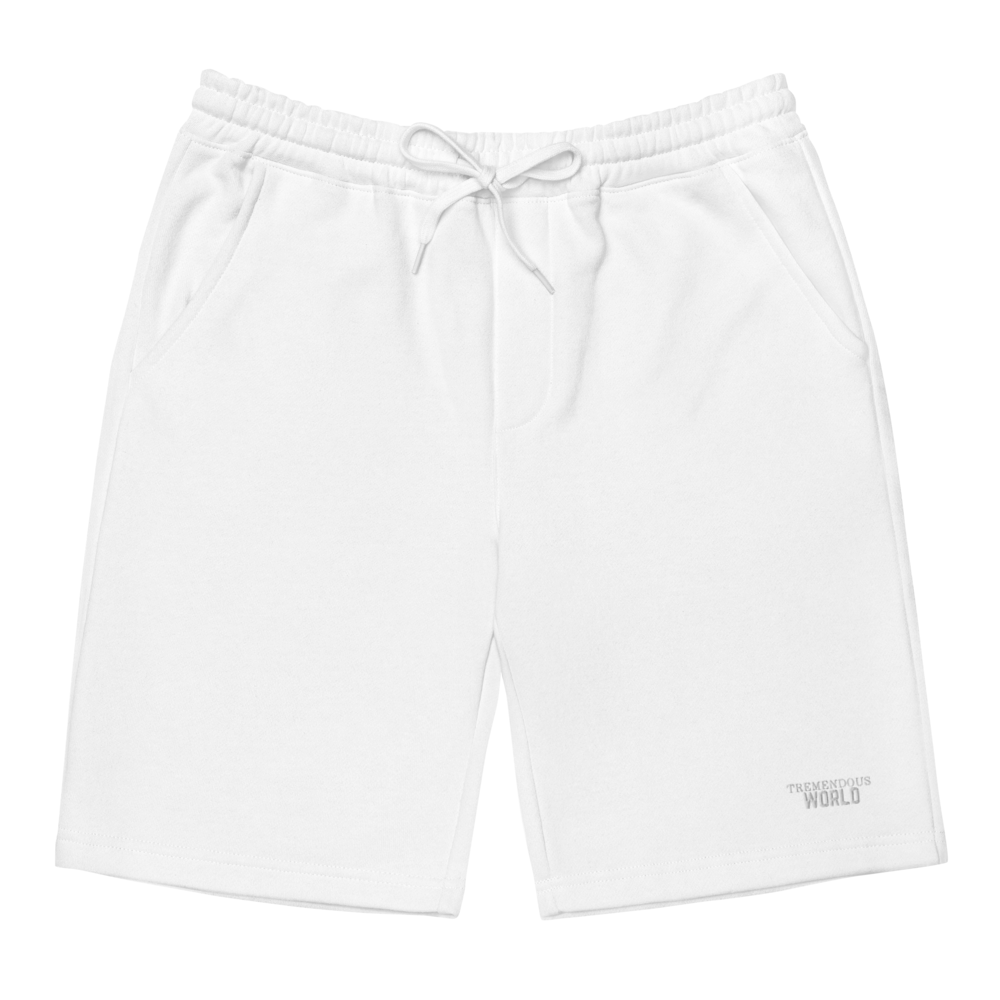 Tremendous World Core Collection Embroidered Text Men's fleece shorts