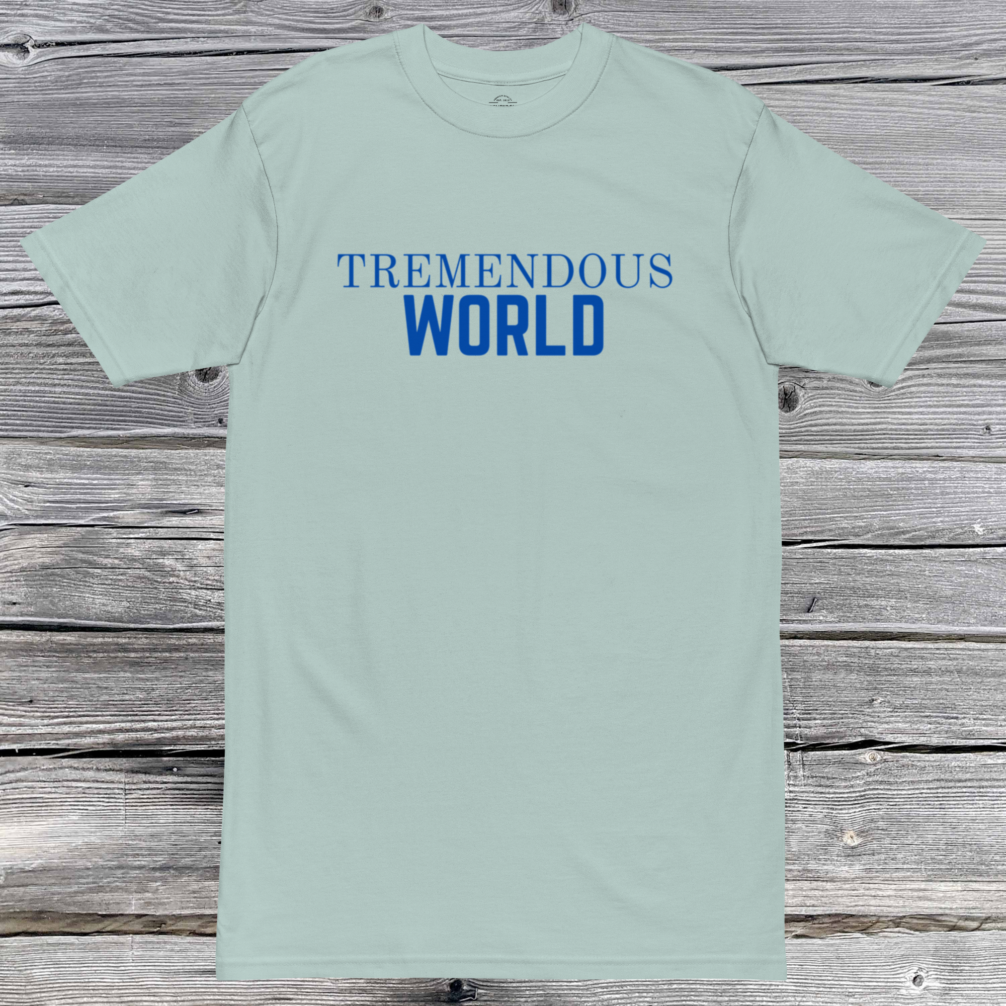 Core Collection Blue Text Premium Heavyweight Tee