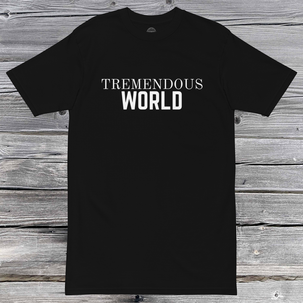 Core Collection White Text Premium Heavyweight Tee