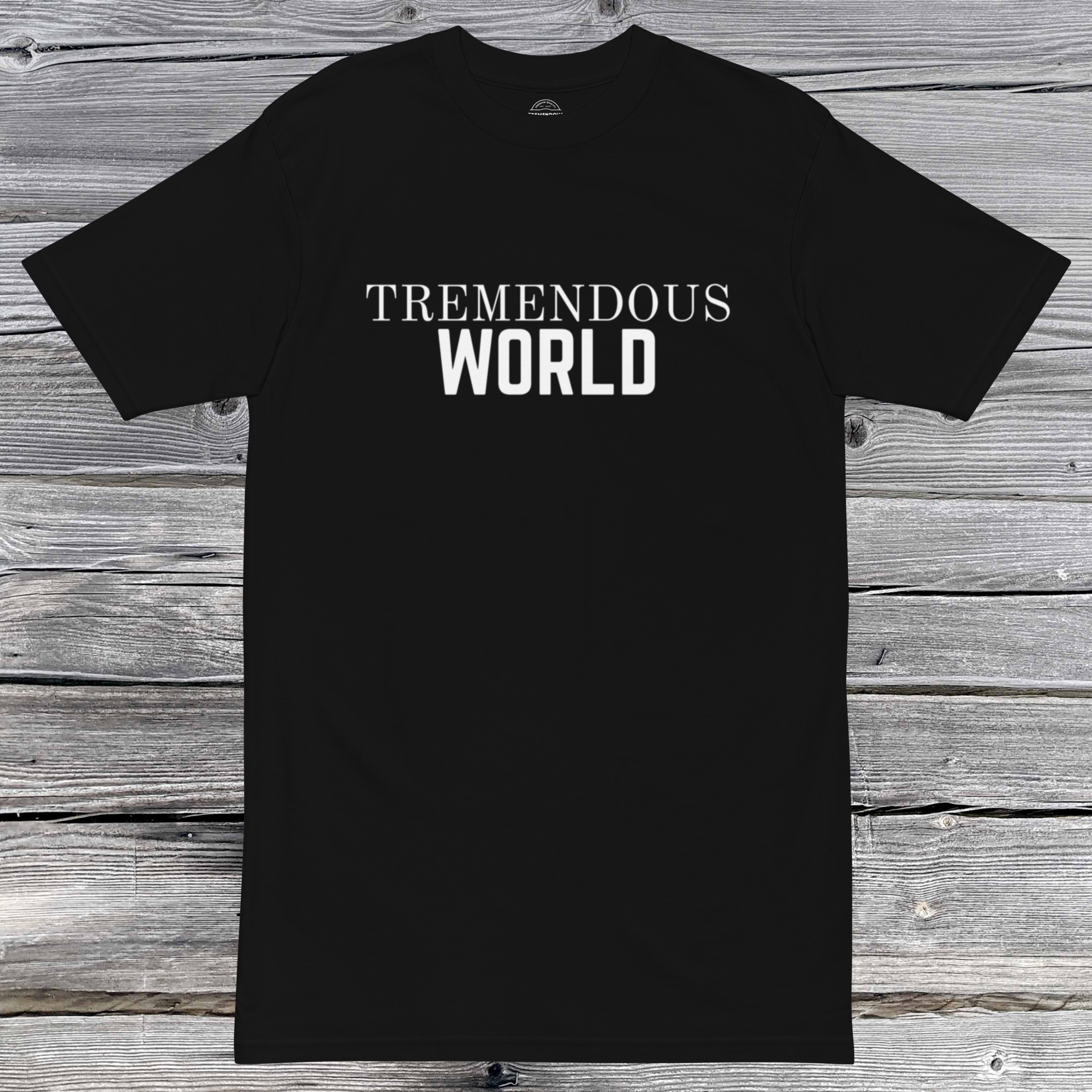 Core Collection White Text Premium Heavyweight Tee