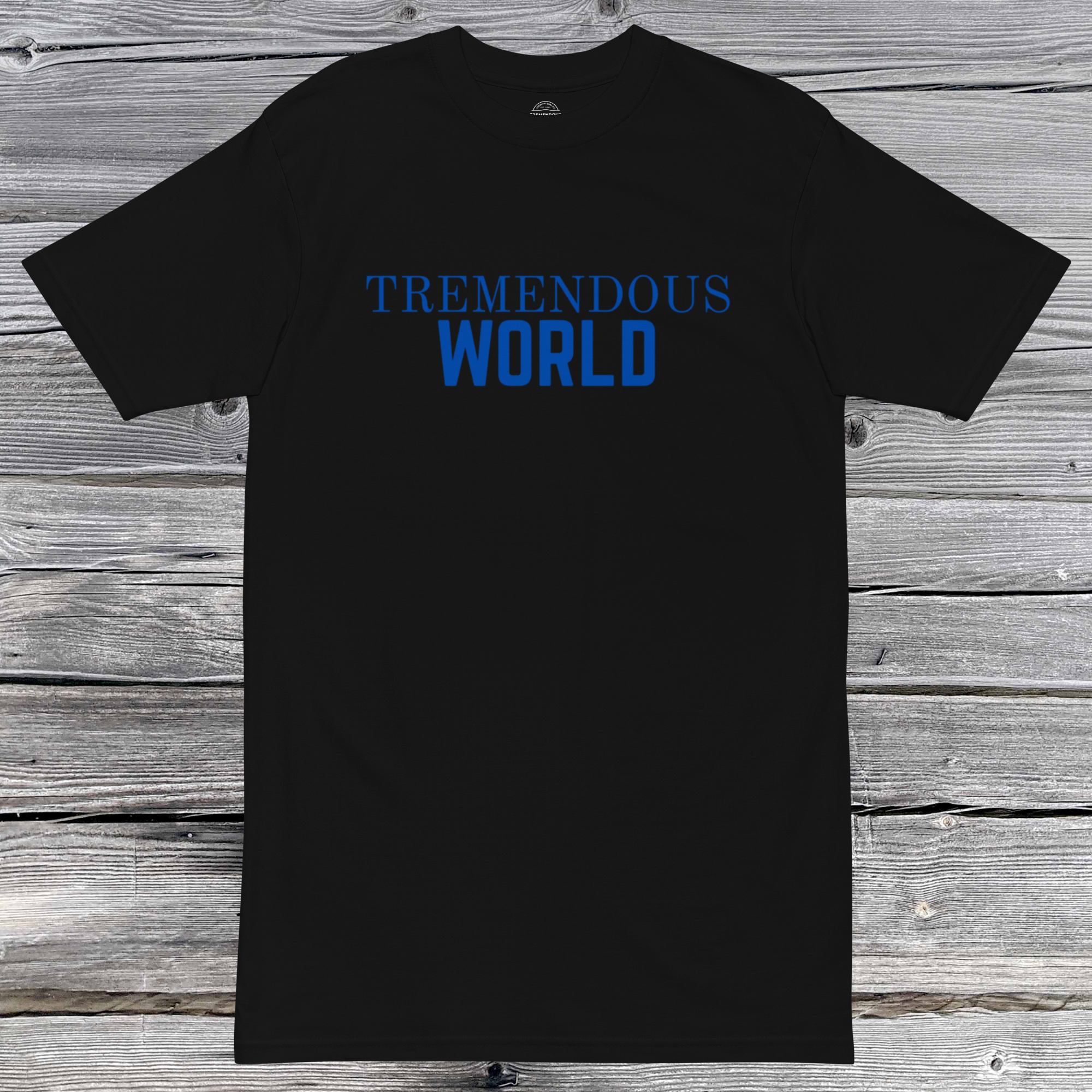 Core Collection Blue Text Premium Heavyweight Tee