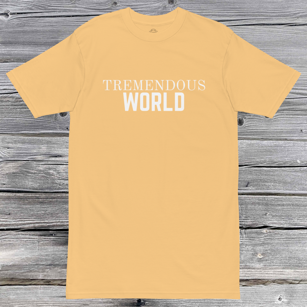 Core Collection White Text Premium Heavyweight Tee