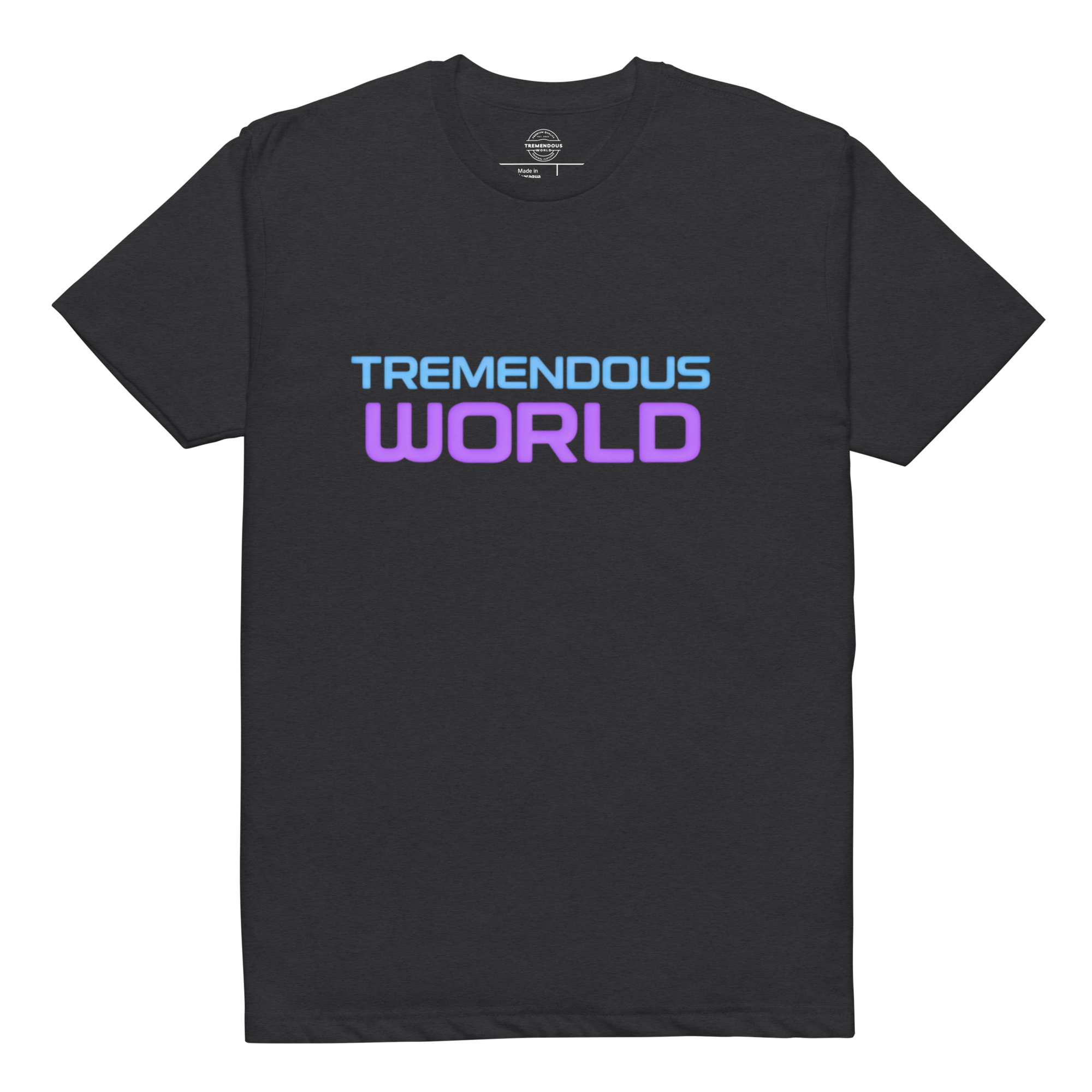 Tremendous World Techno Blue & Purple Text Tee