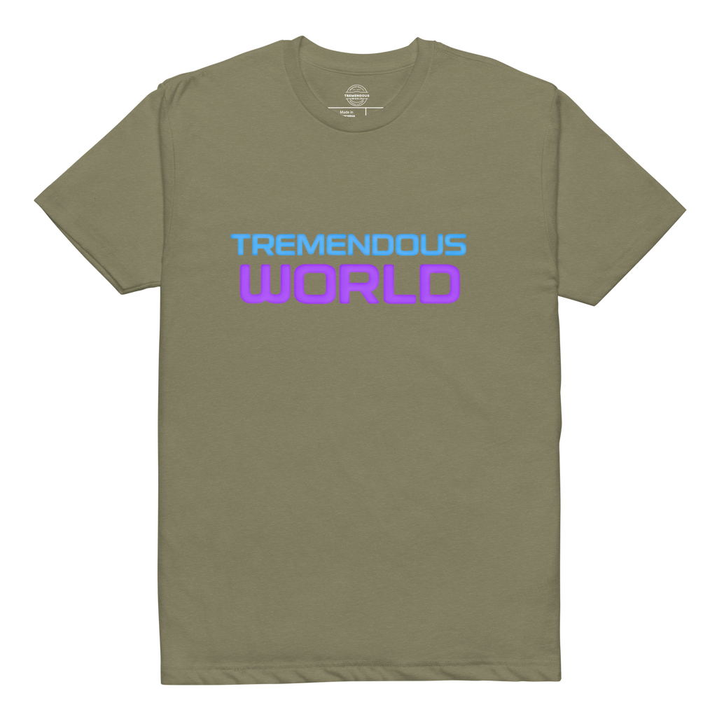 Tremendous World Techno Blue & Purple Text Tee