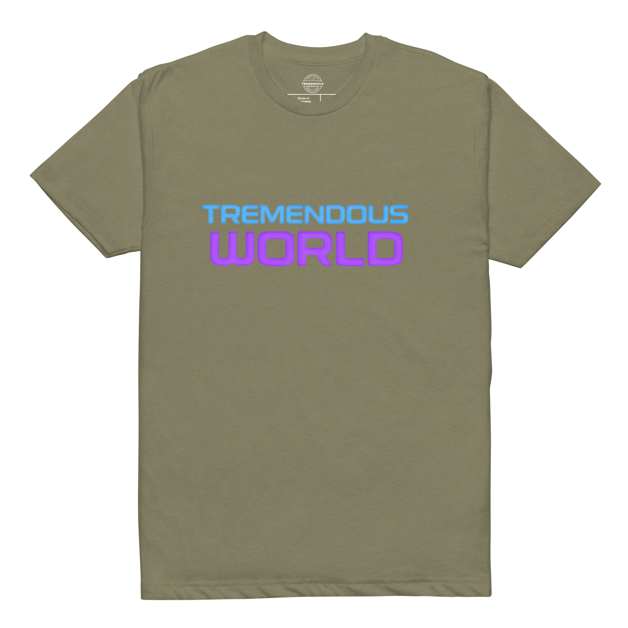 Tremendous World Techno Blue & Purple Text Tee