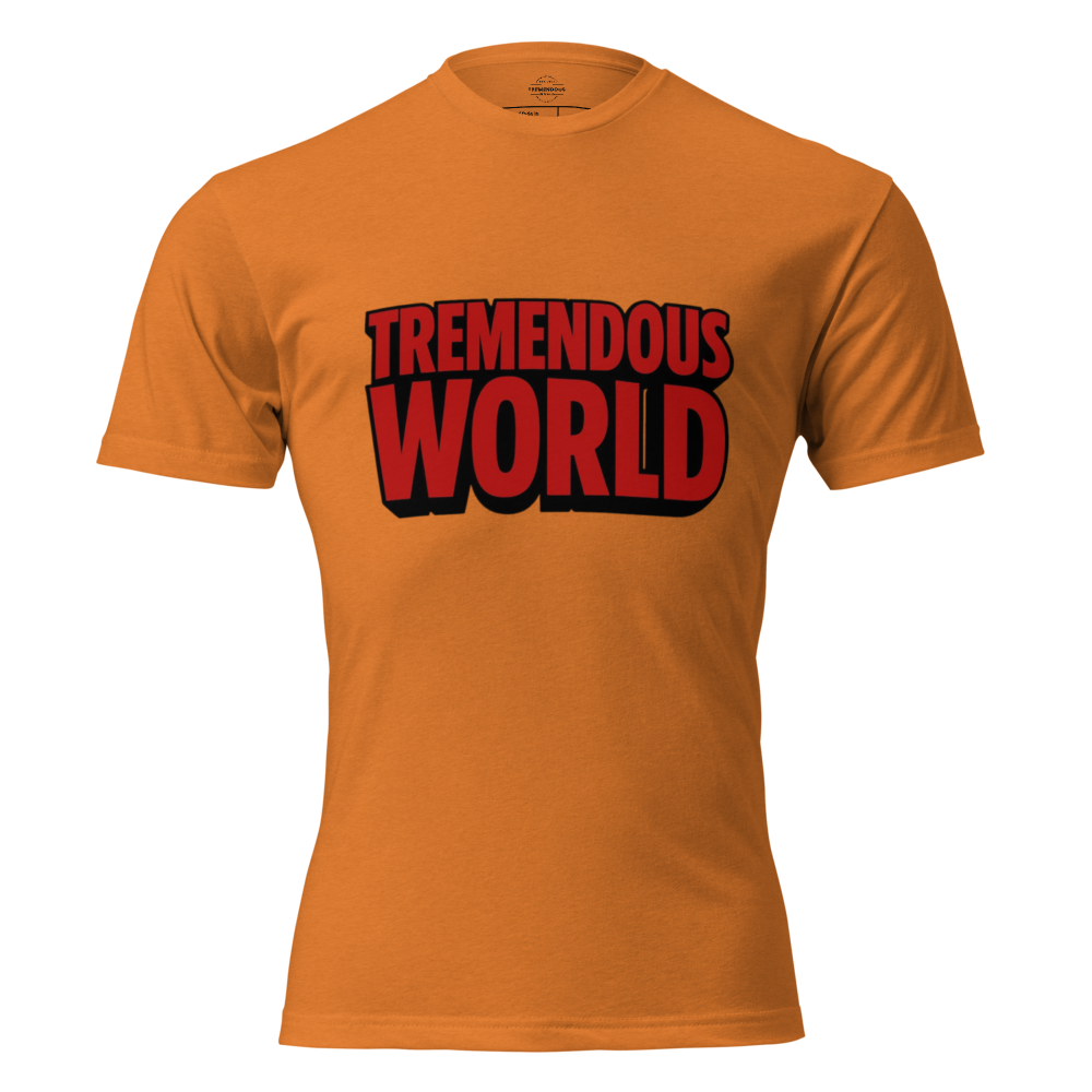 Tremendous World T-Shirt Red & Black Text