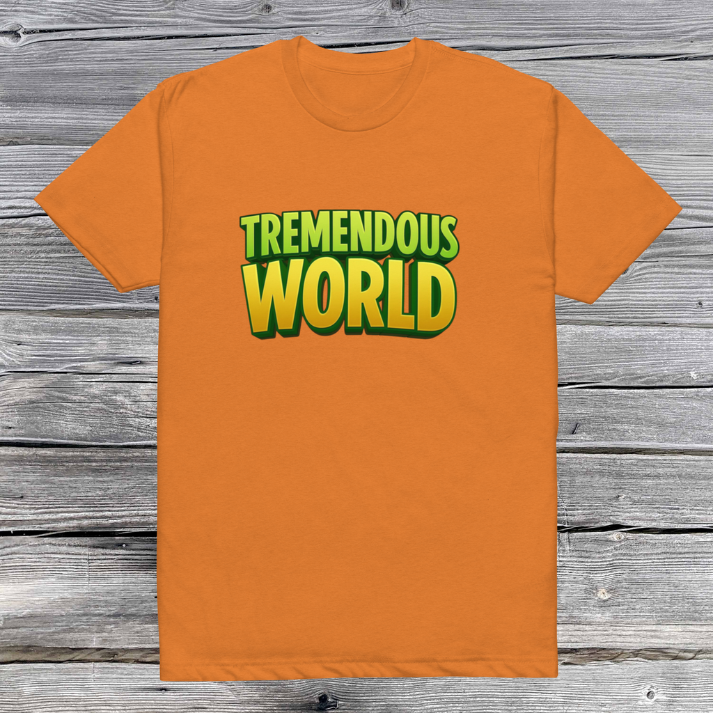 Tremendous World T-Shirt - Green & Yellow Text