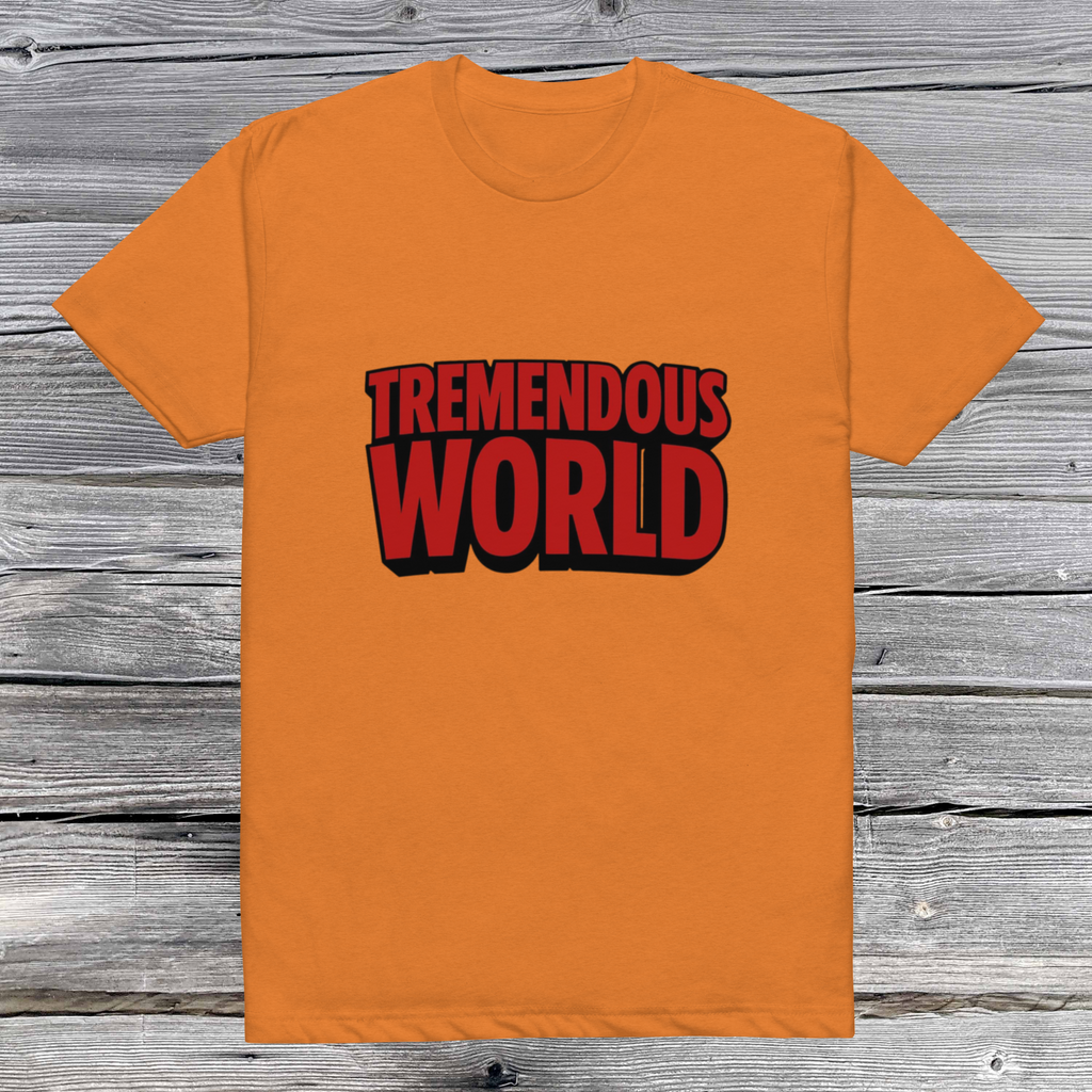 Tremendous World T-Shirt Red & Black Text
