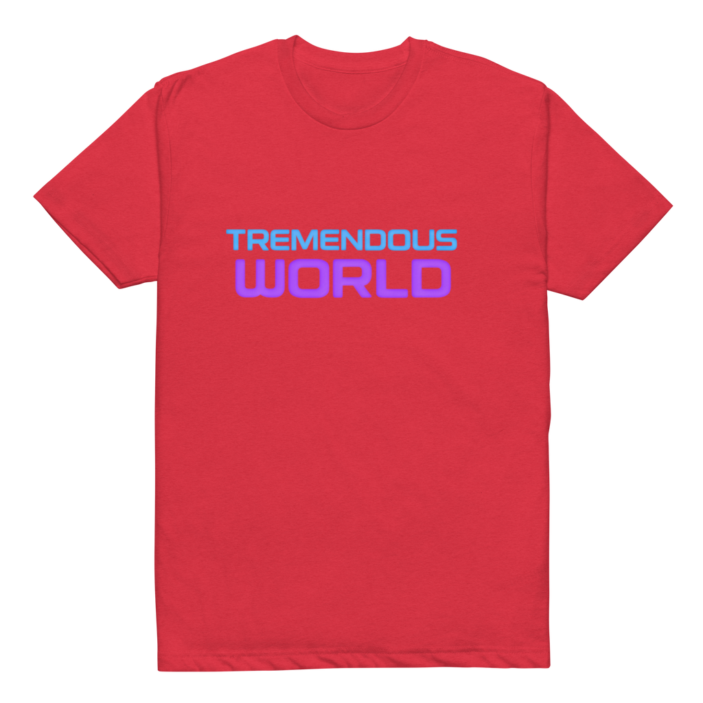 Tremendous World Techno Blue & Purple Text Tee