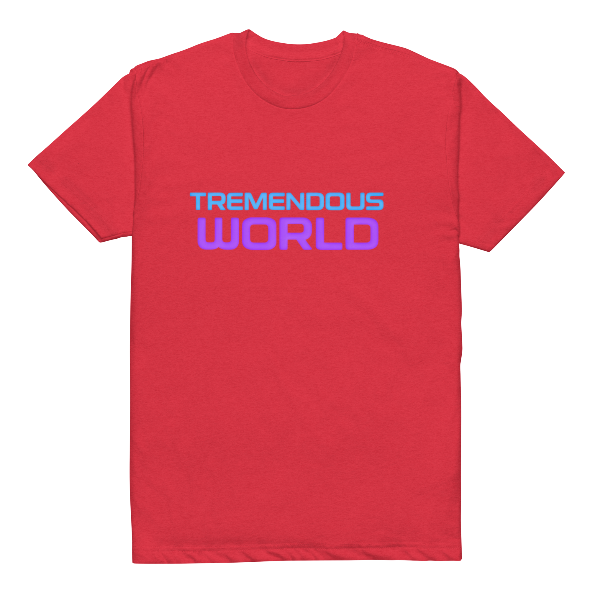 Tremendous World Techno Blue & Purple Text Tee