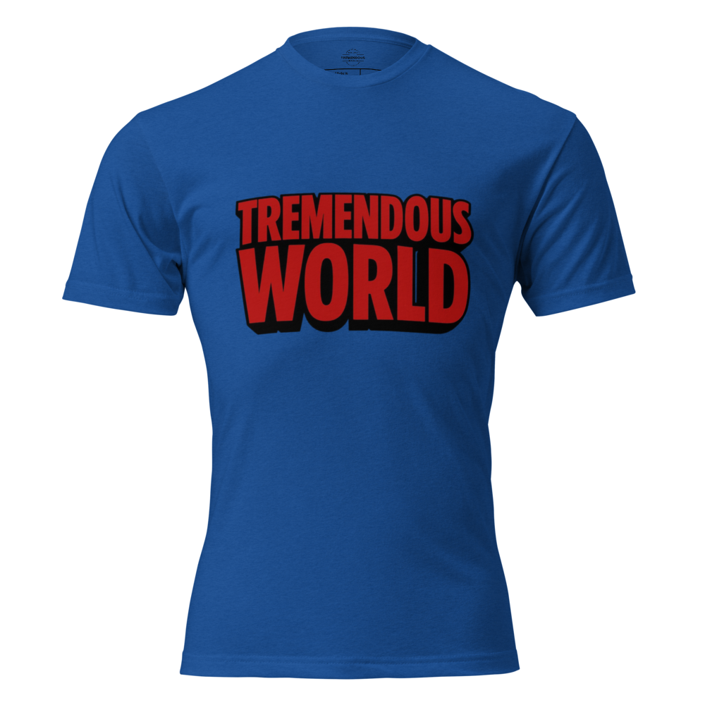 Tremendous World T-Shirt Red & Black Text