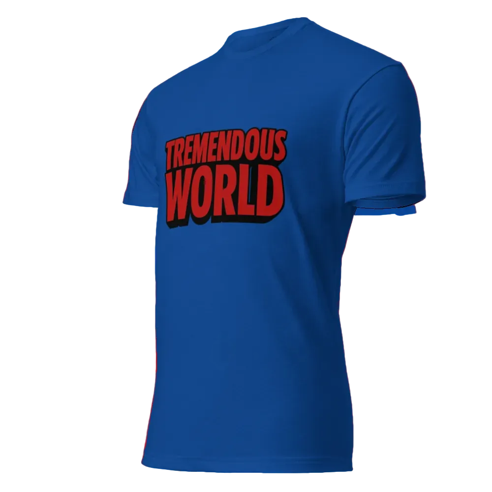 Tremendous World T-Shirt Red & Black Text