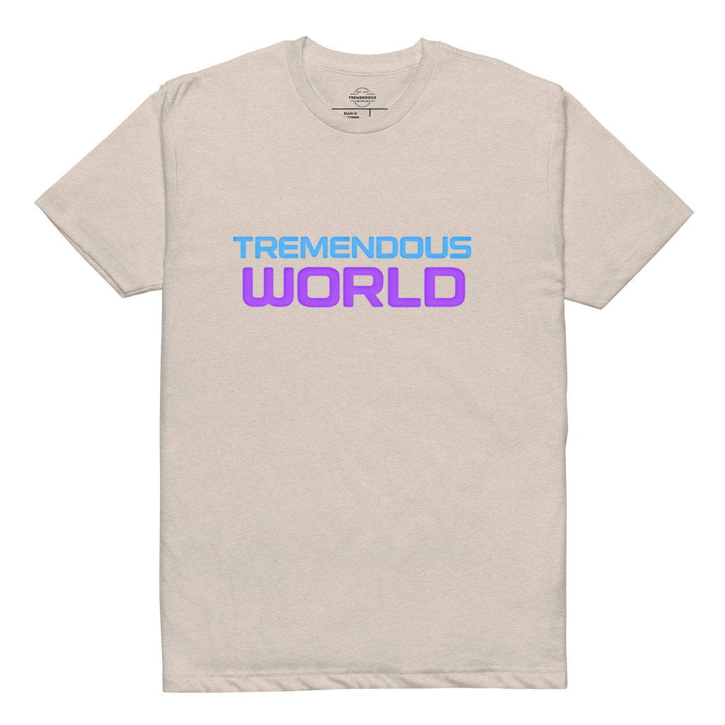 Tremendous World Techno Blue & Purple Text Tee