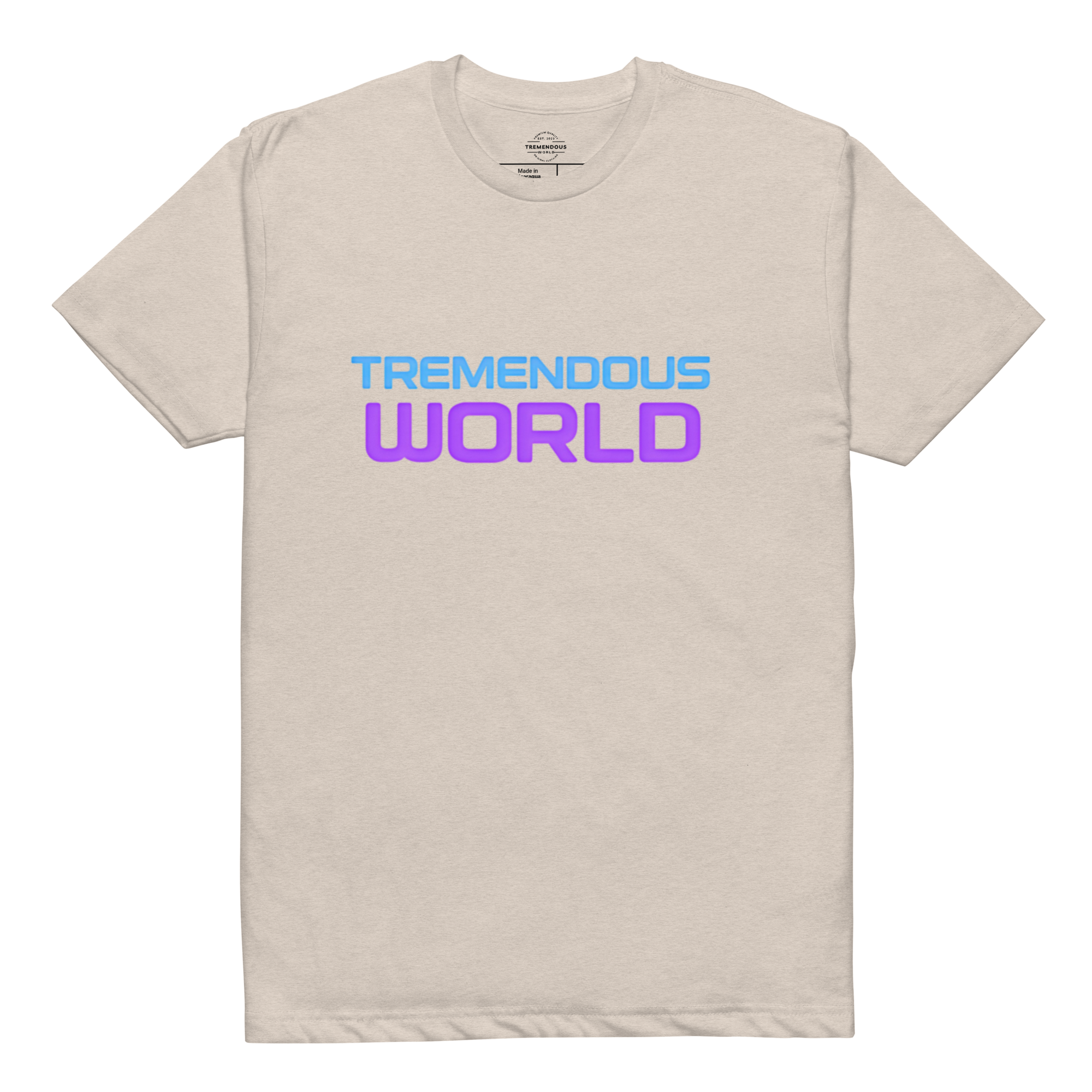 Tremendous World Techno Blue & Purple Text Tee