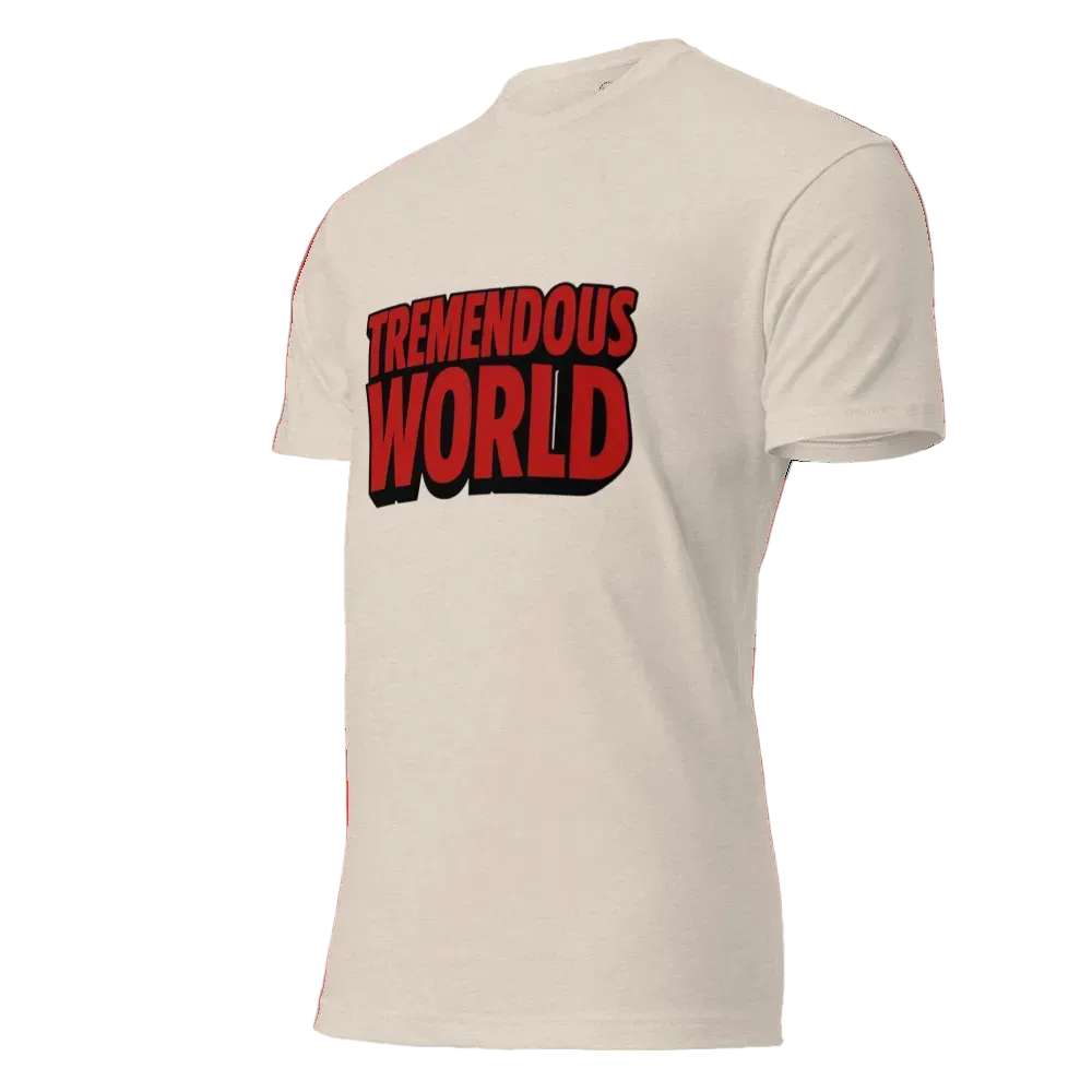 Tremendous World T-Shirt Red & Black Text
