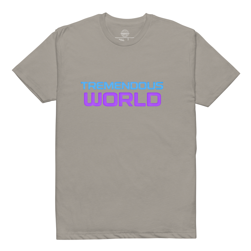 Tremendous World Techno Blue & Purple Text Tee