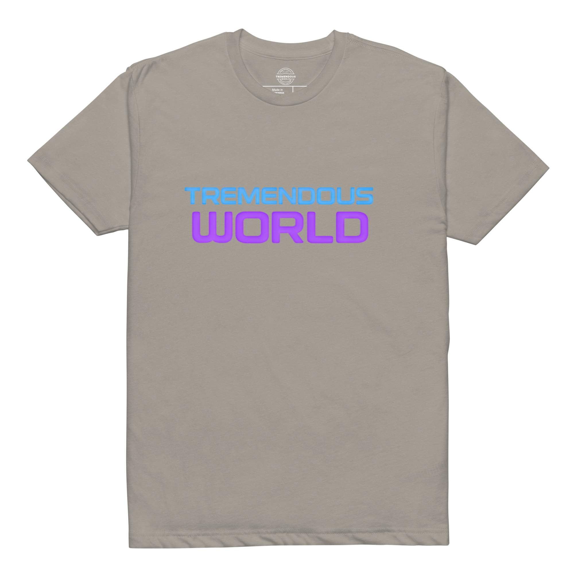 Tremendous World Techno Blue & Purple Text Tee