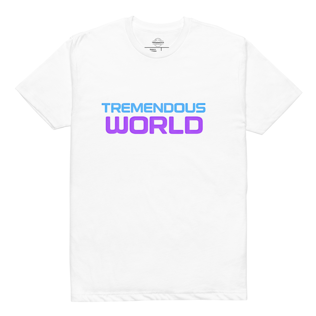 Tremendous World Techno Blue & Purple Text Tee