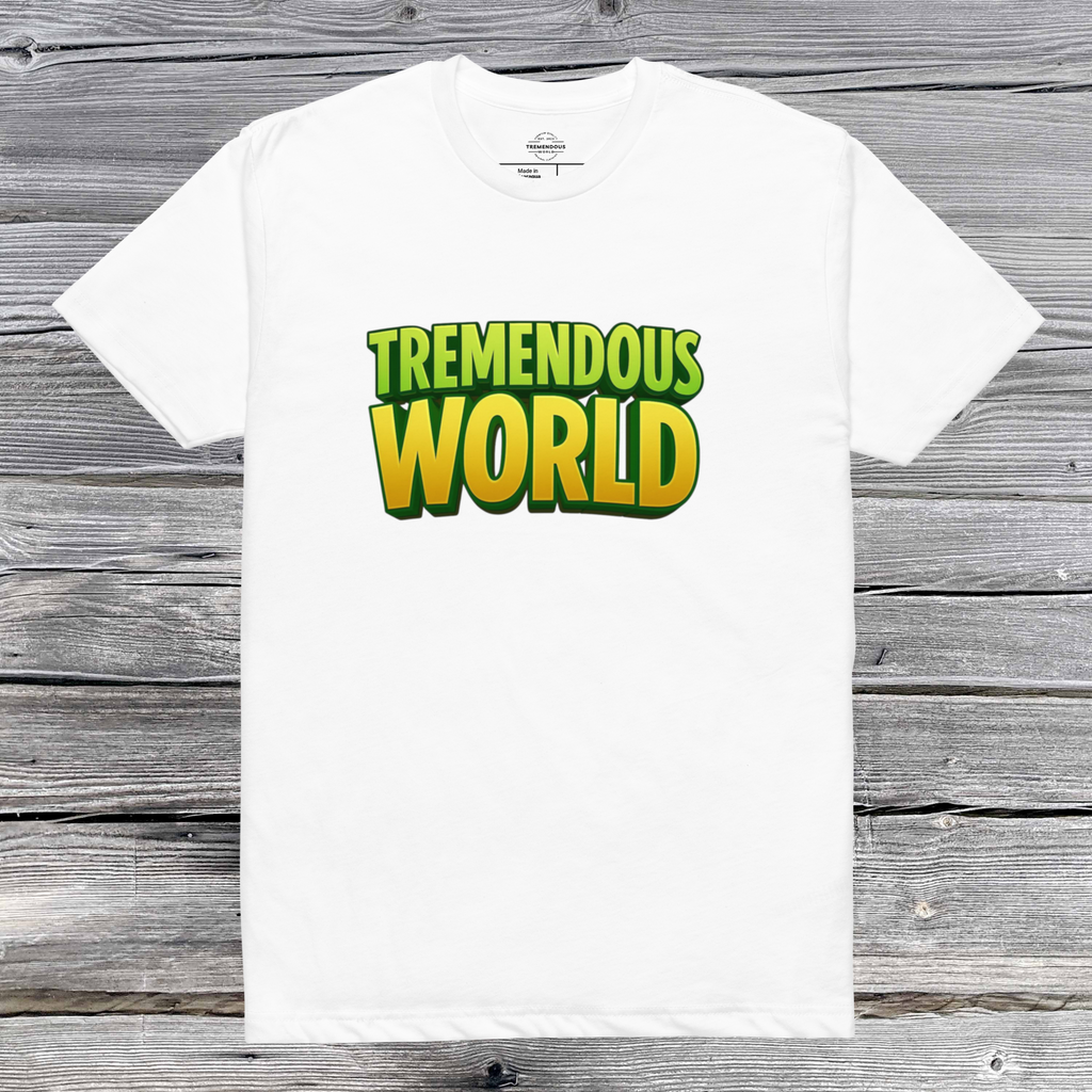 Tremendous World T-Shirt - Green & Yellow Text