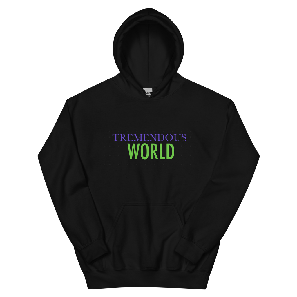 Tremendous World Core Collection Purple & Green Text Hoodie