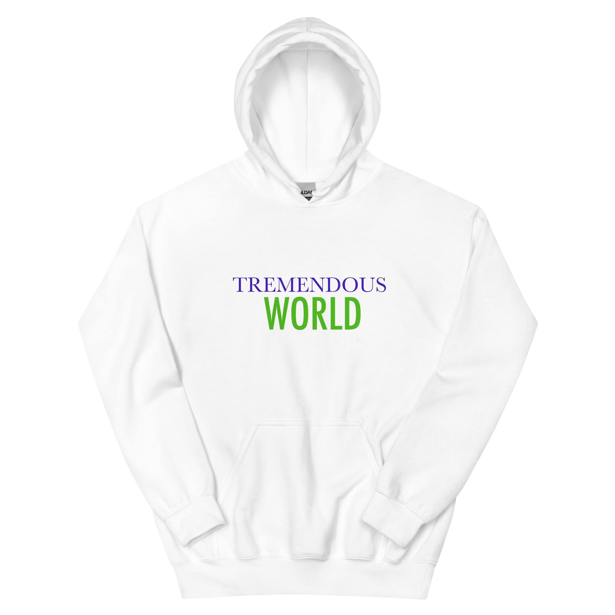 Tremendous World Core Collection Purple & Green Text Hoodie