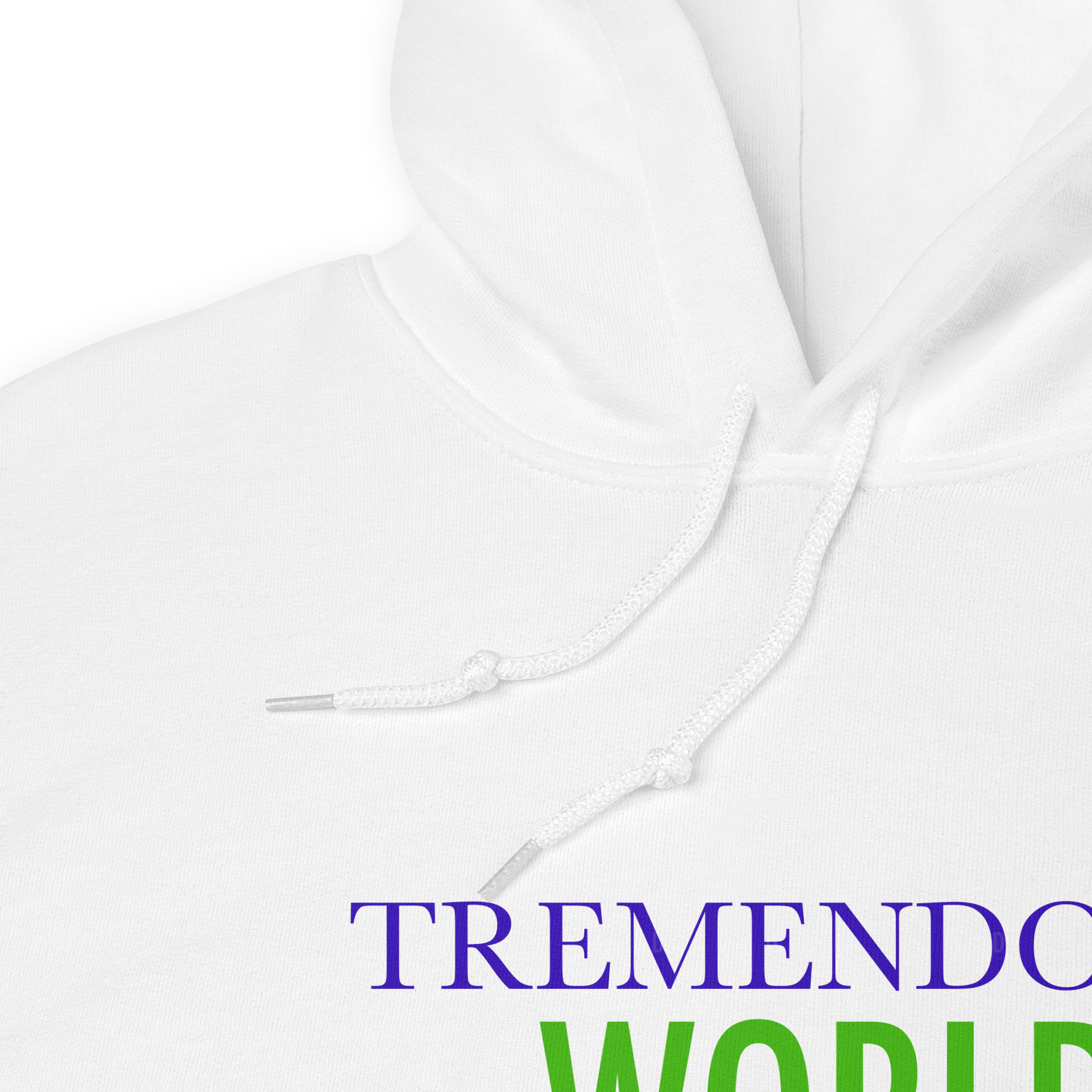 Tremendous World Core Collection Purple & Green Text Hoodie