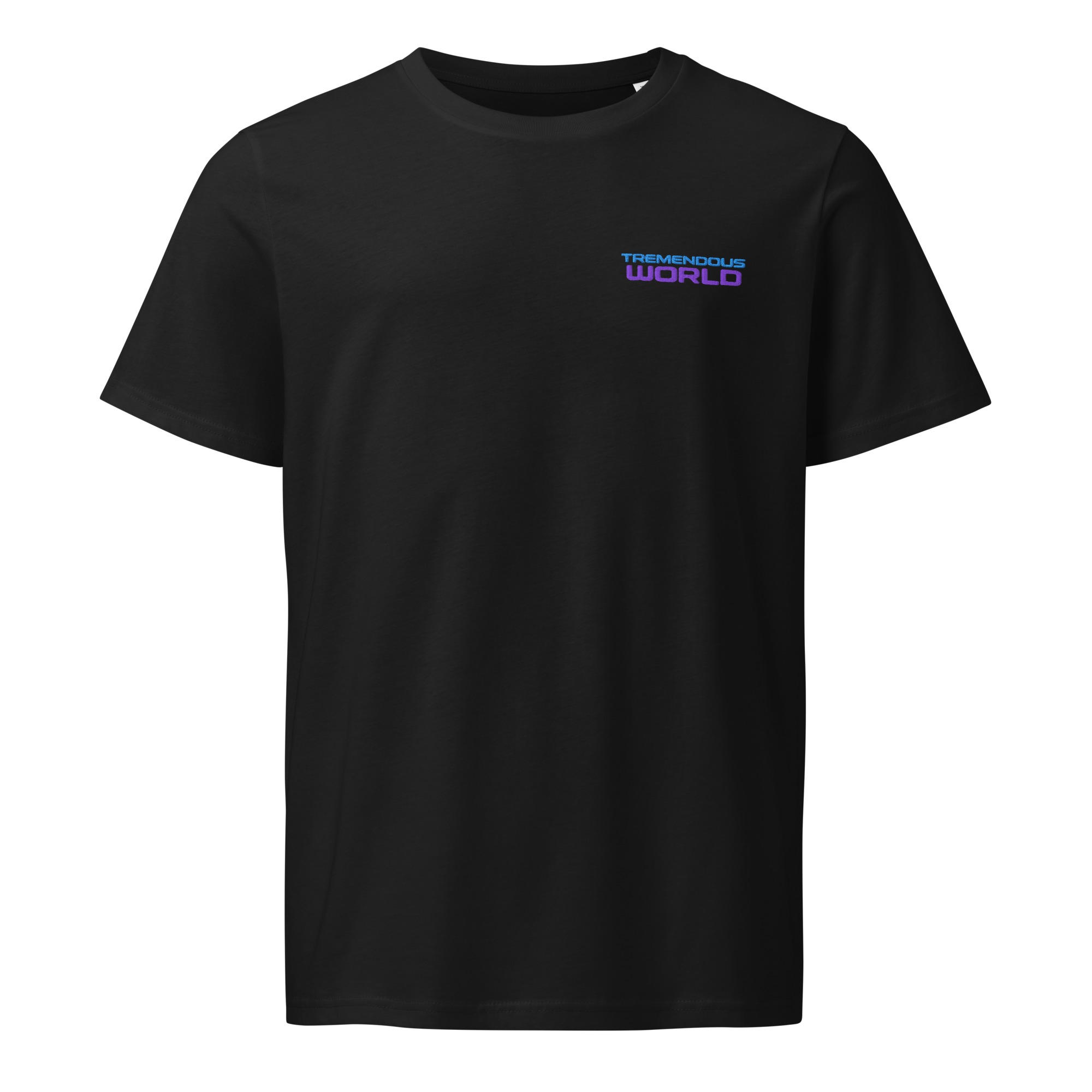 Tremendous World Techno Blue & Purple Embroidered Mid-light T-Shirt