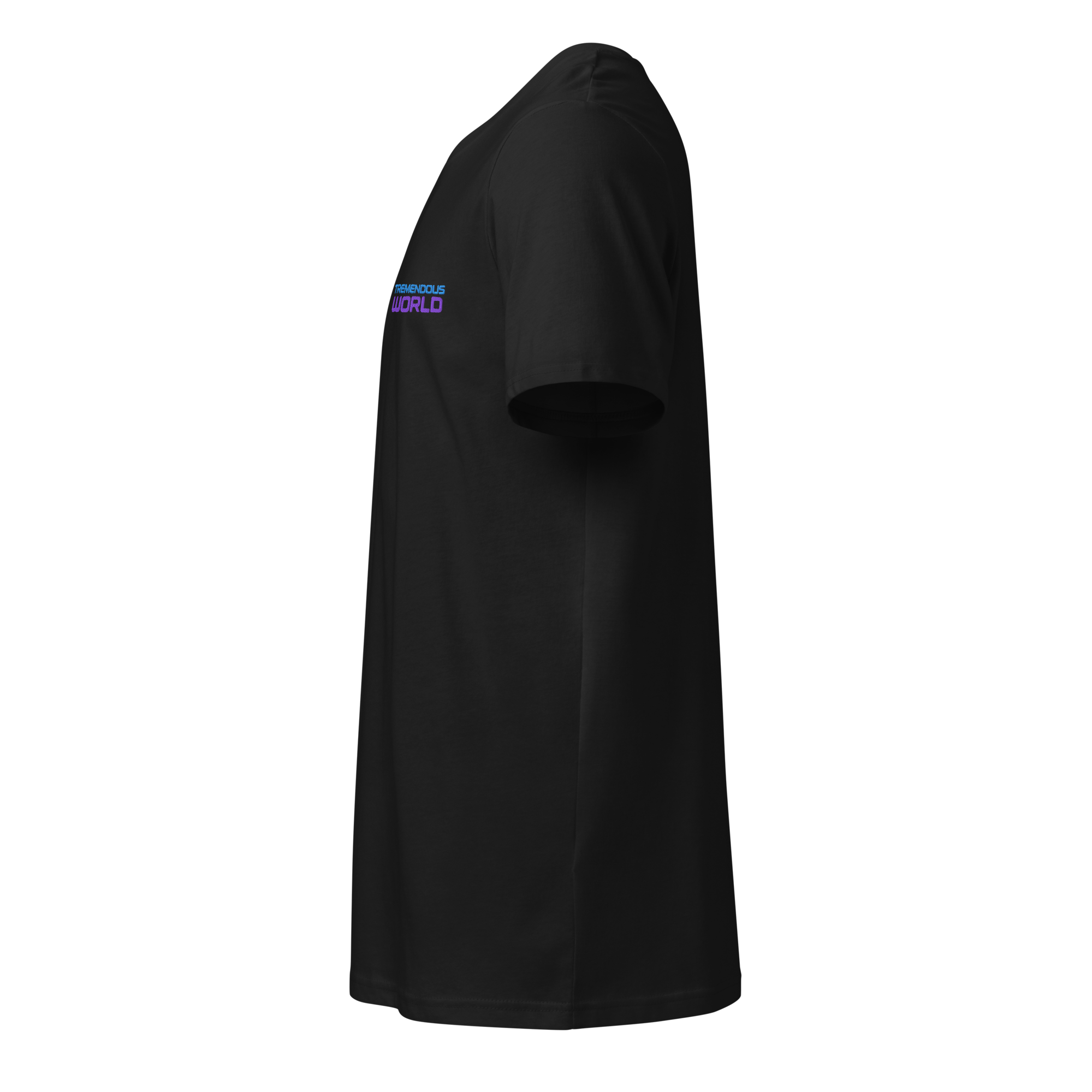 Tremendous World Techno Blue & Purple Embroidered Mid-light T-Shirt