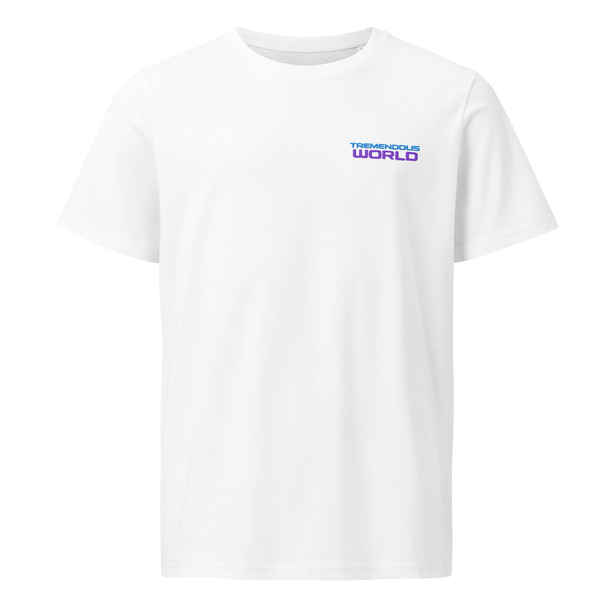 Tremendous World Techno Blue & Purple Embroidered Mid-light T-Shirt