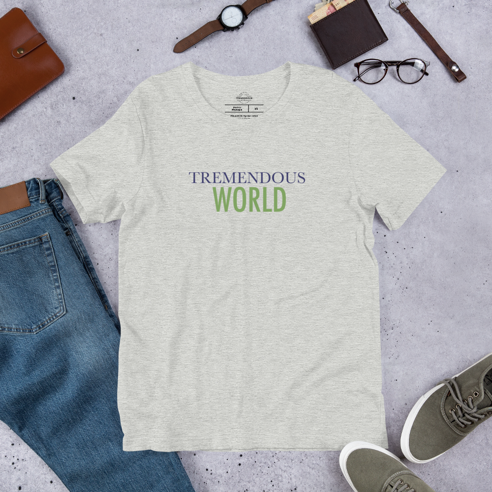 Tremendous World Core Collection Purple & Green Text Tee